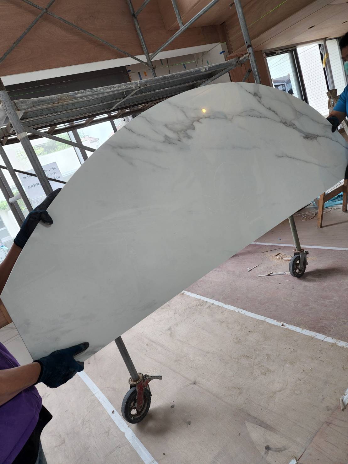 薄板施工專家-現場裁切圓形